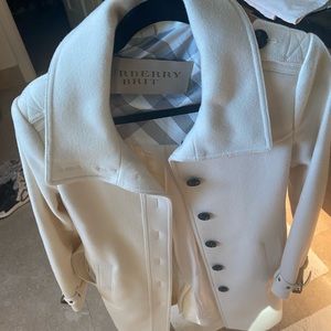 Cream Burrbery jacket